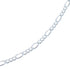 Genuine Sterling Silver Italian Figaro Chain 18" Necklace JX120899